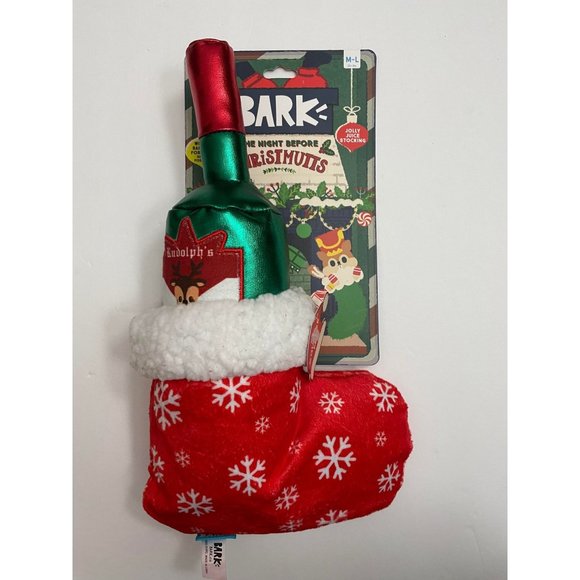 NWT- Bark Night Before Christmutts Jolly Juice Stocking Dog Toy - Picture 1 of 3